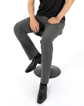 Men's Slim Fit Dress Pants in Charcoal Gray