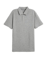 Men's Solid Short Sleeve Polo Shirt in Heather Gray
