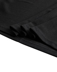 Men's Striped Trim Short Sleeve Polo Shirt in Black