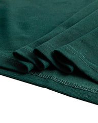Men's Striped Trim Short Sleeve Polo Shirt in Forest Green
