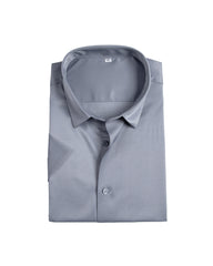 Men's Short Sleeve Button-Up Shirt in Slate Gray