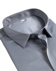 Men's Short Sleeve Button-Up Shirt in Slate Gray