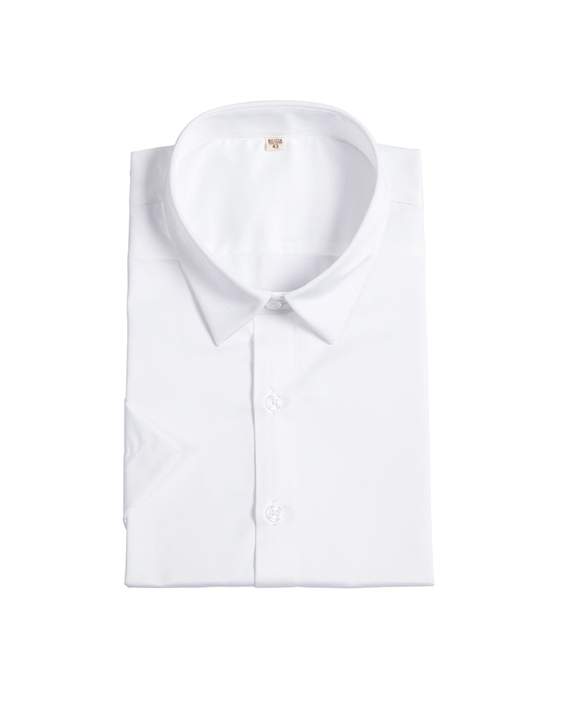 Men's Short Sleeve Button-Up Shirt in White