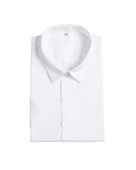 Men's Short Sleeve Button-Up Shirt in White