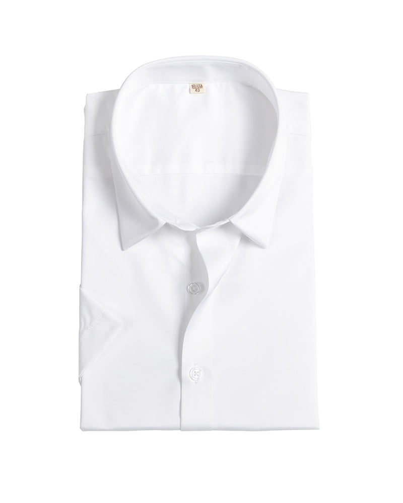 Men's Short Sleeve Button-Up Shirt in White