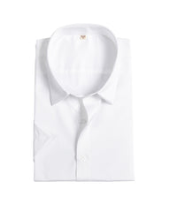 Men's Short Sleeve Button-Up Shirt in White