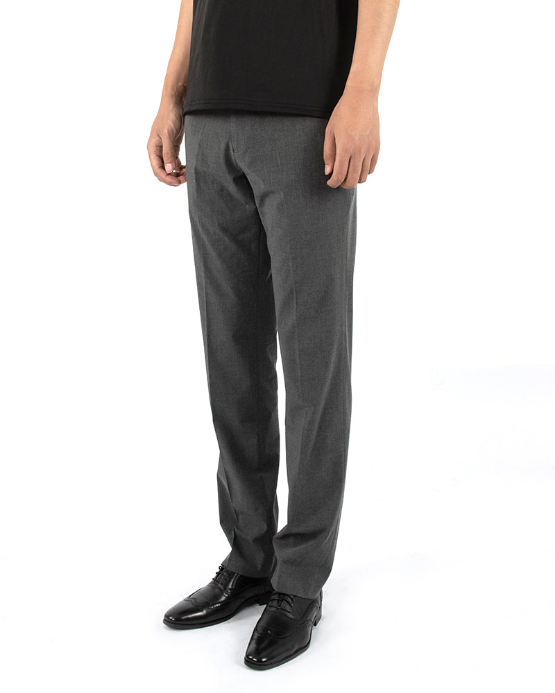 Men's Slim Fit Dress Pants in Charcoal Gray