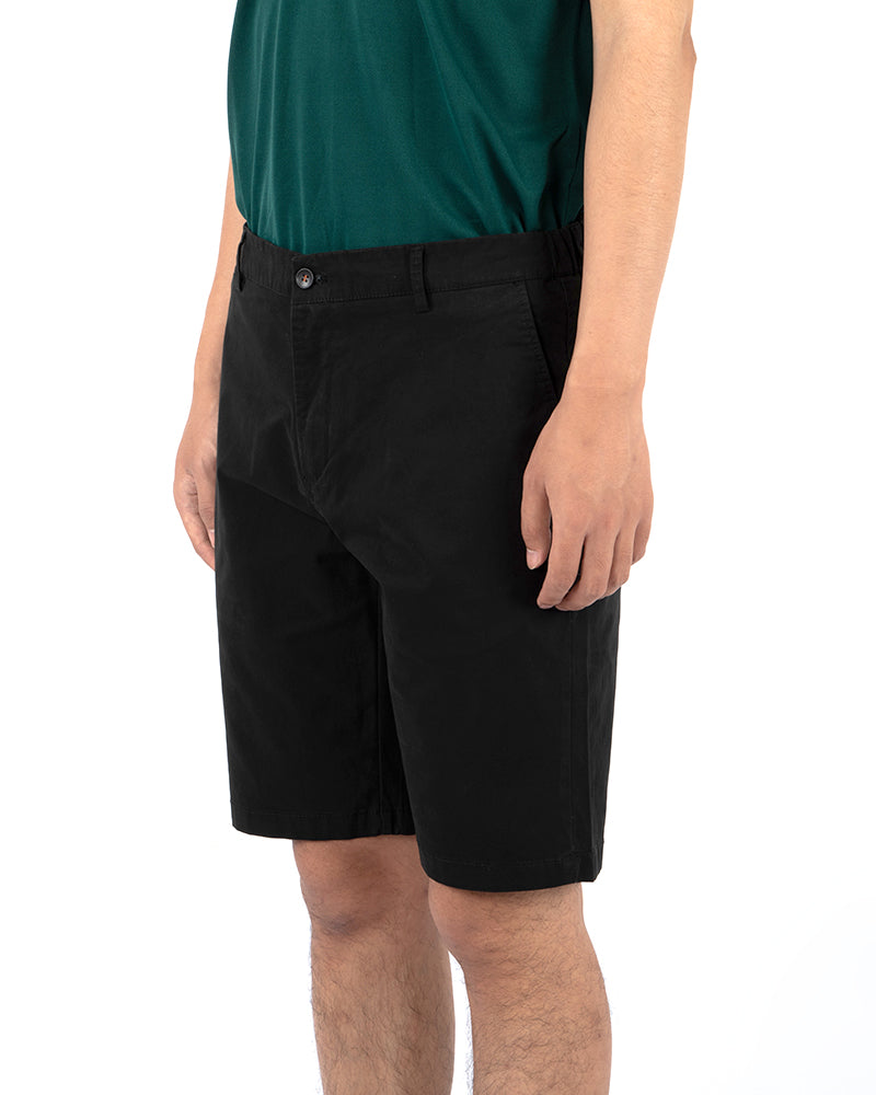 Men's Casual Chino Shorts in Black