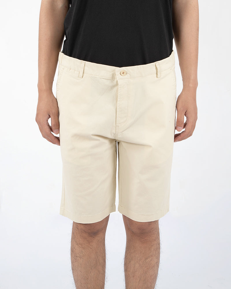 Men's Casual Chino Shorts in Ivory