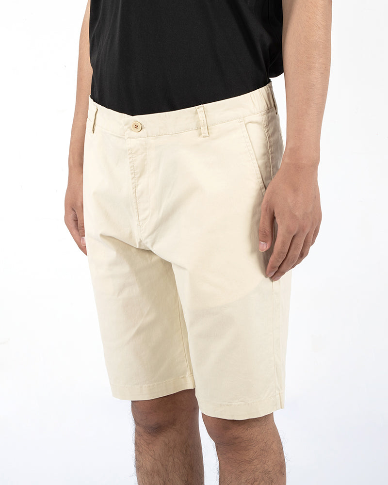 Men's Casual Chino Shorts in Ivory