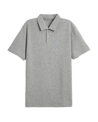 Men's Solid Short Sleeve Polo Shirt in Heather Gray