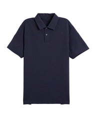 Men's Solid Short Sleeve Polo Shirt in Navy Blue