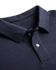 Men's Solid Short Sleeve Polo Shirt in Navy Blue