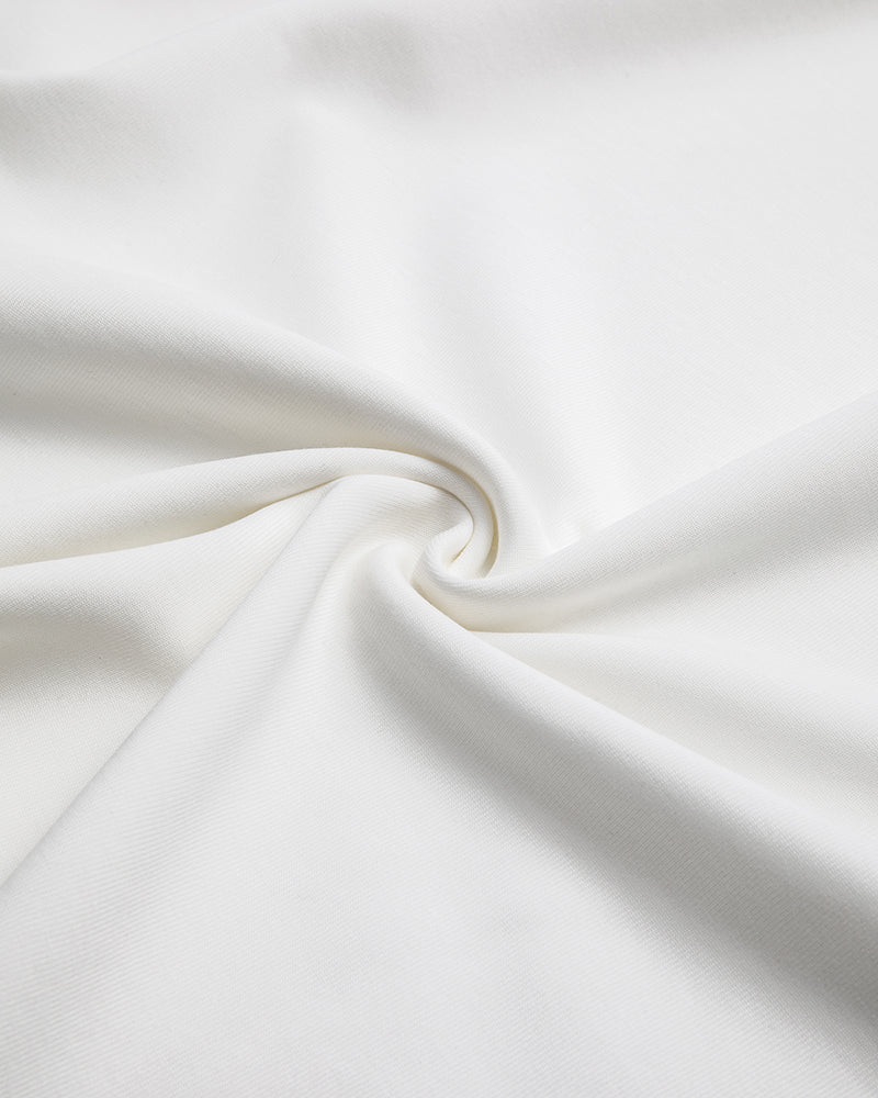 Men's Solid Short Sleeve Polo Shirt in Ivory