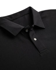 Men's Solid Short Sleeve Polo Shirt in Black