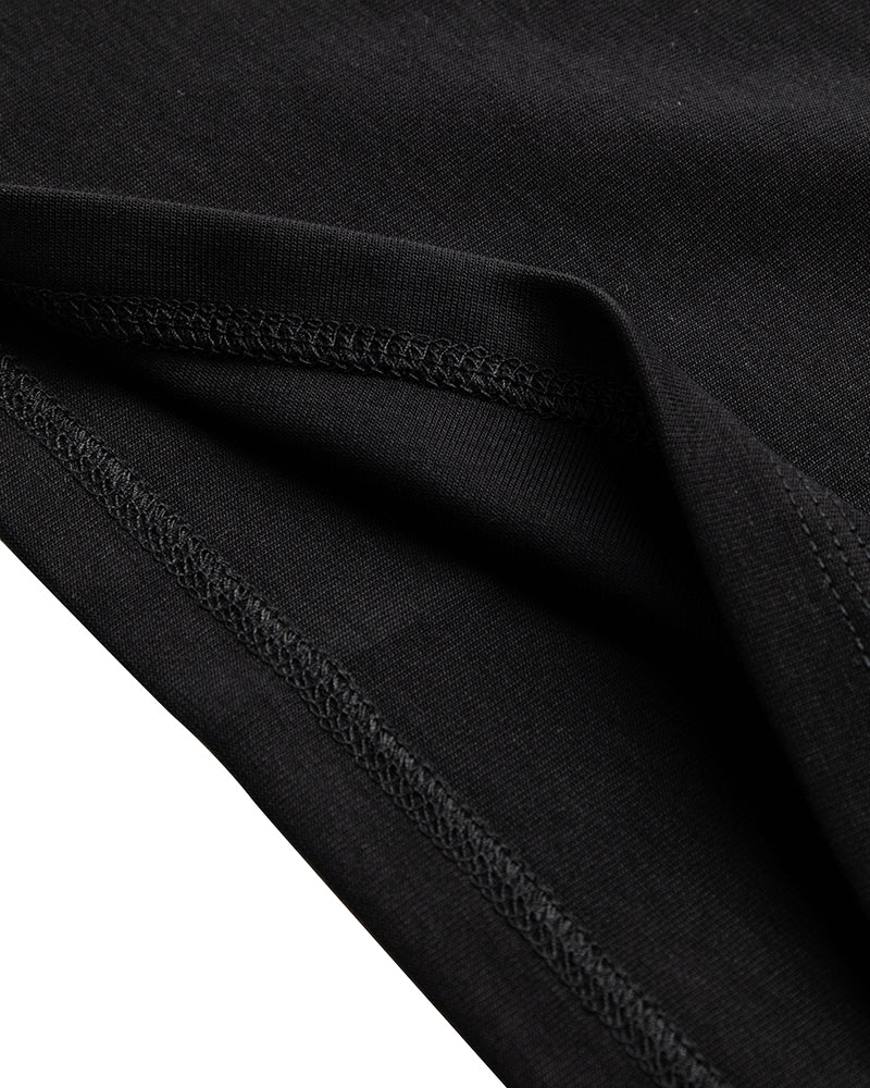 Men's Solid Short Sleeve Polo Shirt in Black