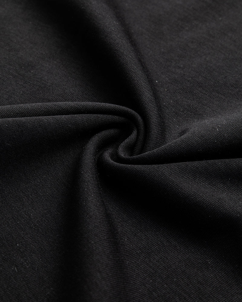 Men's Solid Short Sleeve Polo Shirt in Black
