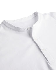 Men's Short Sleeve Henley T-Shirt in White