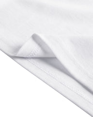 Men's Short Sleeve Henley T-Shirt in White