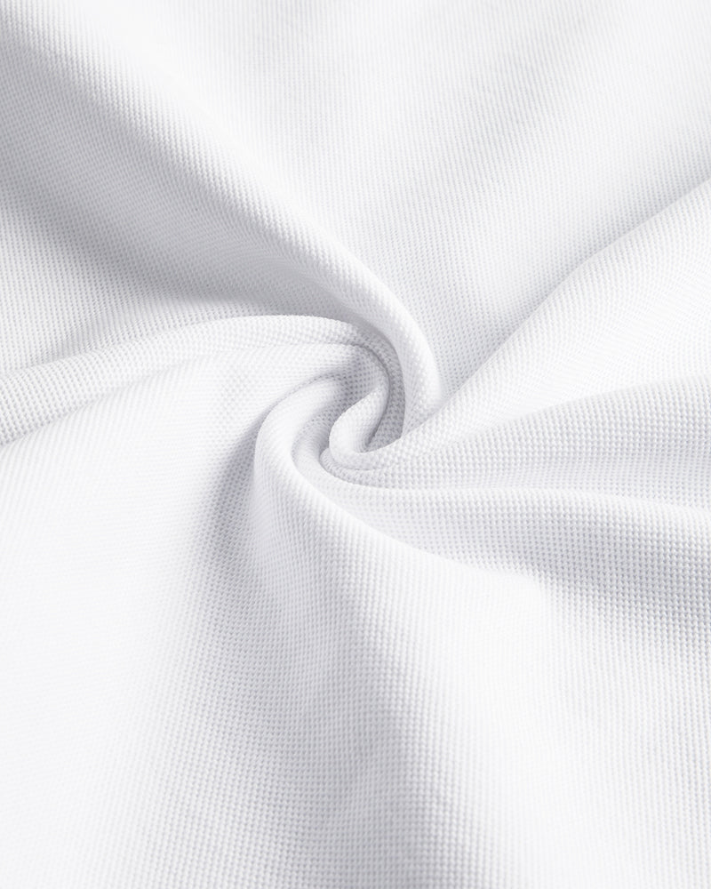 Men's Short Sleeve Henley T-Shirt in White