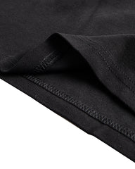 Men's Short Sleeve Henley T-Shirt in Black