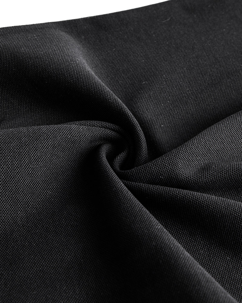 Men's Short Sleeve Henley T-Shirt in Black
